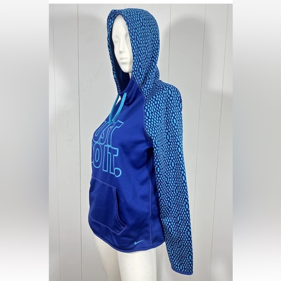 Nike Womens Blue Therma-fit Pullover Hoodie Sweater Size Medium M - Picture 4 of 10
